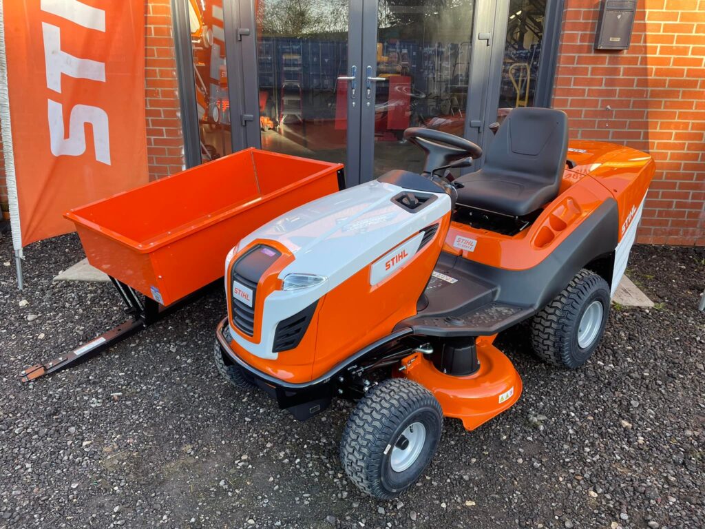 STIHL RIDE ON MOWER AND TRAILER